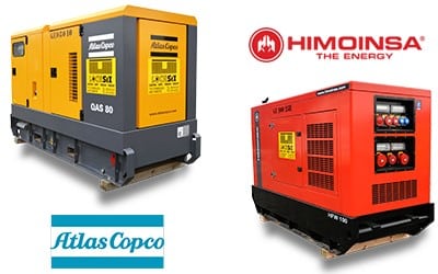 Groupes électrogènes en location (Atlas Copco + Himoinsa)