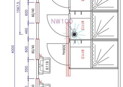 Plan du module de douche CD4